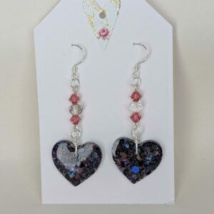 Heart Shaped Resin Earrings