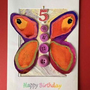 5th Birthday Card - butterfly