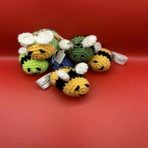 Vibrant Bumble Bee Keyrings – Custom Colors Available, UKCA Tested