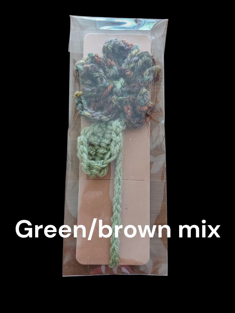 Handmade Crochet Flower Bookmark - various colours available - Image 4