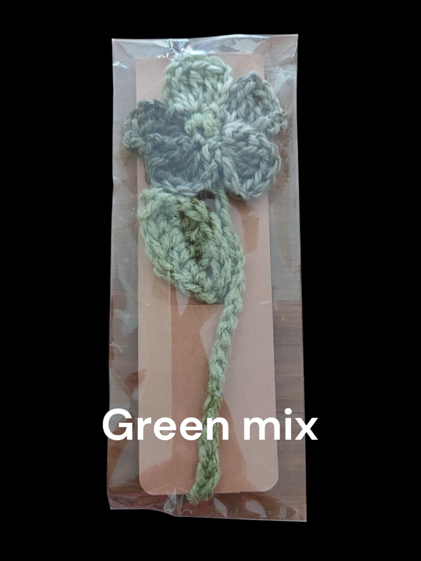 Handmade Crochet Flower Bookmark - various colours available - Image 5