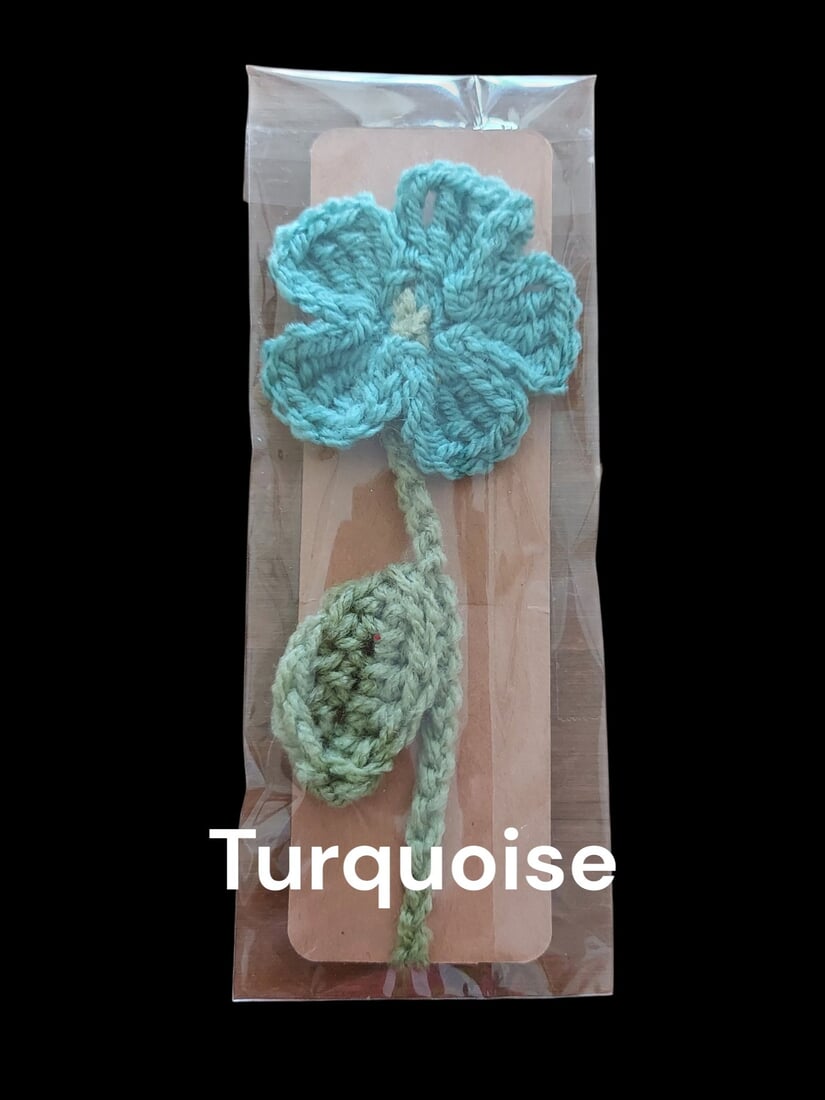 Handmade Crochet Flower Bookmark - various colours available - Image 6