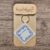 Metal Square Grounding Keyring with Box Breathing Instructions and Affirmation