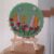 Hand embroidered Hyacinths and Tulips Embroidery Hoop Art on an Easel