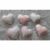 Set of 6 Pastel Rainbow Ombre Glitter Hanging Hearts