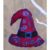Hanging Witch’s Hat, Burgundy floral, hand embroidered