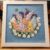 Garden Flowers Framed Embroidery Art, with hollyhocks and bluebells