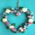 Hanging Wicker Heart Wreath with handmade felt daisies, forgetmenots and foxgloves28 cm