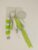 Handmade ‘Mum’ Green & White Beaded Ribbon Keychain