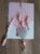 Pink and Peach Monstera Leaf Hanging Charm with Tassel & Butterfly
