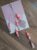Pink glittery Monstera Leaf Tassel Bag Charm Keychain