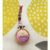 Mini Cupcake Hoop Embroidery Pendant on Liberty spaghetti ribbon, only 1 available