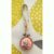 Mini Flower Bouquet Hoop Embroidery Pendant on Liberty spaghetti ribbon, only 1 available