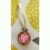 Mini Heart Bouquet Hoop Embroidery Pendant on Liberty spaghetti ribbon, only 1 available