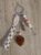 Boho Monstera Leaf Bag Charm & Keyring with Polka Dot Wristlet