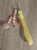 Pastel Peach & Yellow Beaded Wristlet Keychain with Crown & Tassel Charms