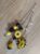 Sunflower, Bee & Monstera leaf Multi-Strand Bag Charm / Keychain