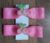 Pink Ribbon Cherry Hair Ties | Pair of Handmade Bow bobbles