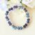 Blue/Purple & Silver Beaded Stretch Bracelet