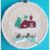 Snowglobe Embroidery Hoop Art Christmas Decoration, 16cm