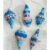 Set of 5 Scandi Style Hand embroidered Baubles