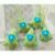 Set of 5 Hanging Scandi Tree Christmas Decorations, handmade
