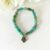 Green Flower Charm Beaded Bracelet