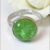 Light Green & Stainless Steel Adjustable Ring