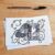 40th Birthday Card – Hand-Drawn Zentangle Inspired Doodle Design with Hearts And Swirls – Blank Inside