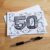 50th Birthday Card – Hand-Drawn Zentangle Inspired Doodle Design with Swirls And Hearts – Blank Inside