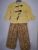 Girls’ 4-Year-Old Tie Blouse and Contrast Pants Set
