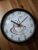 Vintage Style Machine Embroidered Clock on Vinyl
