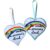 A Rainbow in the Clouds – Heart Hanging Decoration