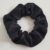 Black Satin Scrunchie – Gentle No-Crease Hair Tie