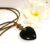 Black Agate Heart Necklace with Indian Agate Rondelle Beads and 18k Gold Spacers