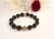 Black Onyx Hematite and 18K Gold Plated Beaded Bracelet with CZ Accents