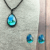 💧✨ Blue Alcohol Ink Jewellery Set – Original Art in Stainless Steel ✨💧