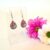 Boho Flower Teardrop Hippie Chic Rhodium Plated Earrings with 925 silver wires (5 designs)