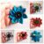 Bright Multicoloured Fabric Flower Hair Clip – Handmade Button Hair Accessory for Unique Style