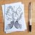 Bursting With Life Greeting Card – Intricate Hand-Drawn Doodle Floral Design – Blank Inside for Any Occasion