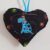 Cute Dog Hanging Heart Decoration – Handmade Cotton Gift