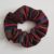 Dark Boho Stripe Cotton Scrunchie – Handmade Hair Accessory UK