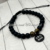 Dog Dad Adjustable Bracelet – Matte Obsidian & Tiger’s Eye Beaded Bracelet, Stainless Steel Dog Dad Charm, Men’s Crystal Bracelet, Pet Lover Gift.