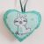 Double-Sided Bunny Hanging Heart Decoration – Handmade Gift