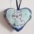 Double-Sided Bunny Rabbit Hanging Heart Decoration – Handmade Gift