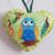 Double-Sided Owl Hanging Heart Decoration – Handmade Gift