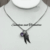 Purple Crystal Angel Wing Necklace, Stainless Steel Guardian Angel Pendant, Sympathy Gift, Memorial Jewellery for Her.
