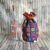 Eco-Friendly Reusable Christmas Gift Bag – Bright Funky Print – Fully Lined Handmade Fabric Drawstring Bag