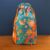 Eco-Friendly Reusable Gift Bag – Handmade Flowers and Butterflies Drawstring Pouch with Orange Ribbon