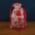 Eco-Friendly Reusable Gift Bag – Red Hearts on White | Small Fabric Drawstring Bag for Birthdays, Valentine’s, and Special Gifts